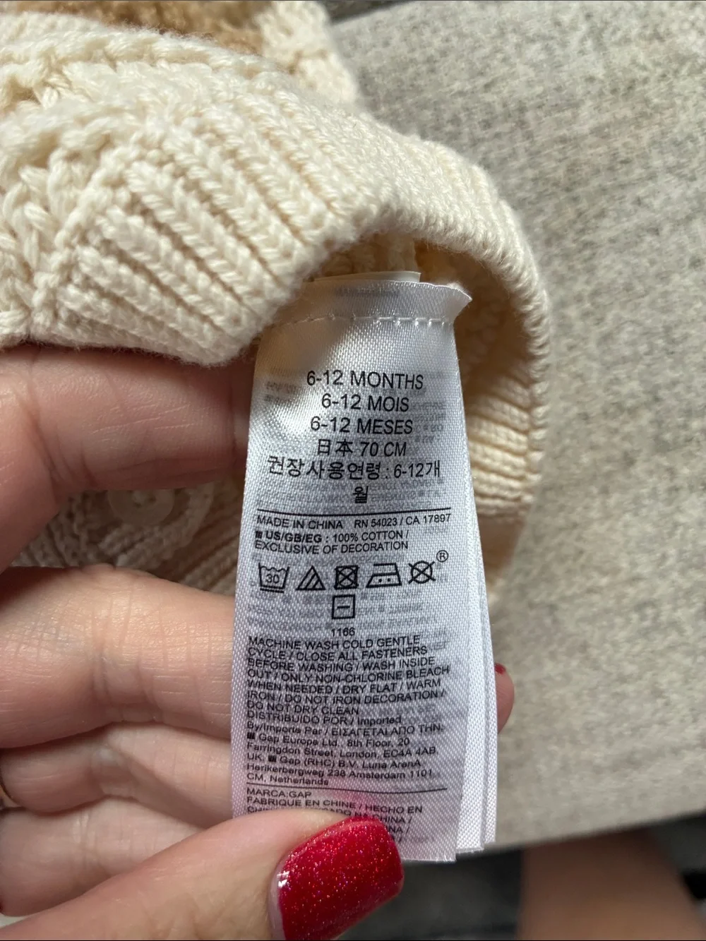 Baby GAP Cream Knit Romper with tag along Teddy